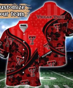 Texas Tech Red Raiders NCAA US Flag Flower Hawaii Shirt For Fans
