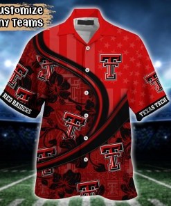 Texas Tech Red Raiders NCAA US Flag Flower Hawaii Shirt For Fans