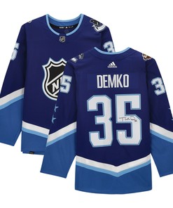 Thatcher Demko Vancouver Canucks Autographed 2022 Nhl All-star Game Jersey - Blue