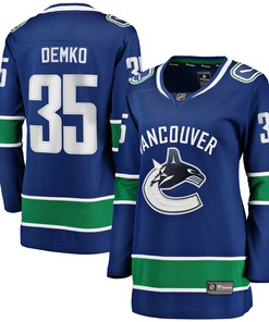 Thatcher Demko Vancouver Canucks Fanatics Branded Womens Home Breakaway Player Jersey - Blue Nhl