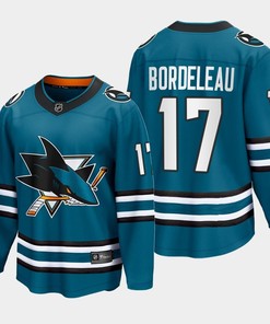 Thomas Bordeleau 17 San Jose Sharks 2022-23 Home The Evolve Teal Jersey