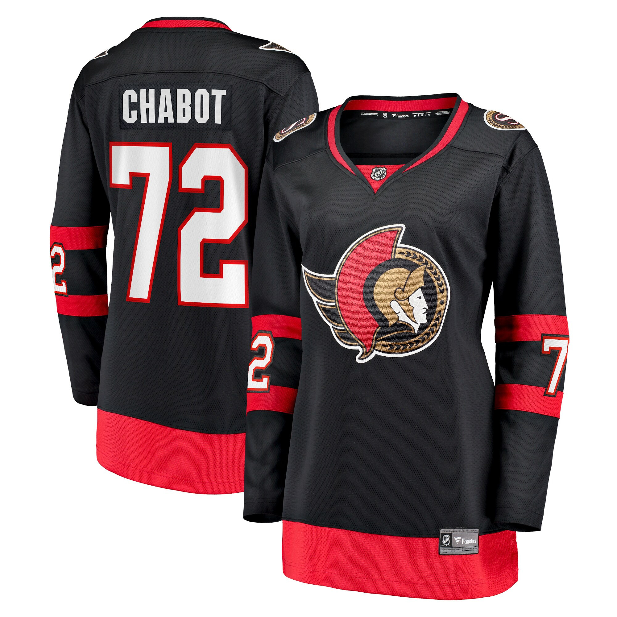 Thomas Chabot Ottawa Senators Fanatics Branded Womens 2020/21 Home Premier Breakaway Player Jersey - Black Nhl