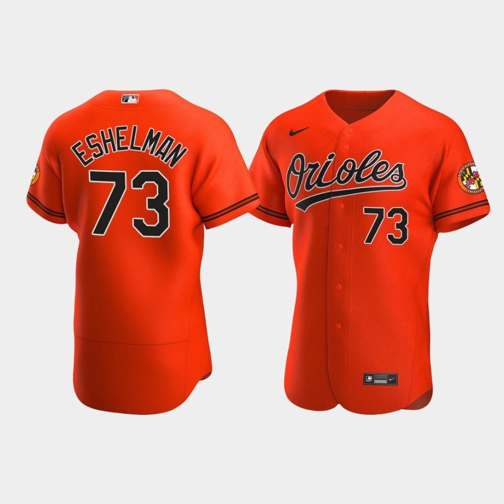Thomas Eshelman 73 Baltimore Orioles Orange Alternate Jersey