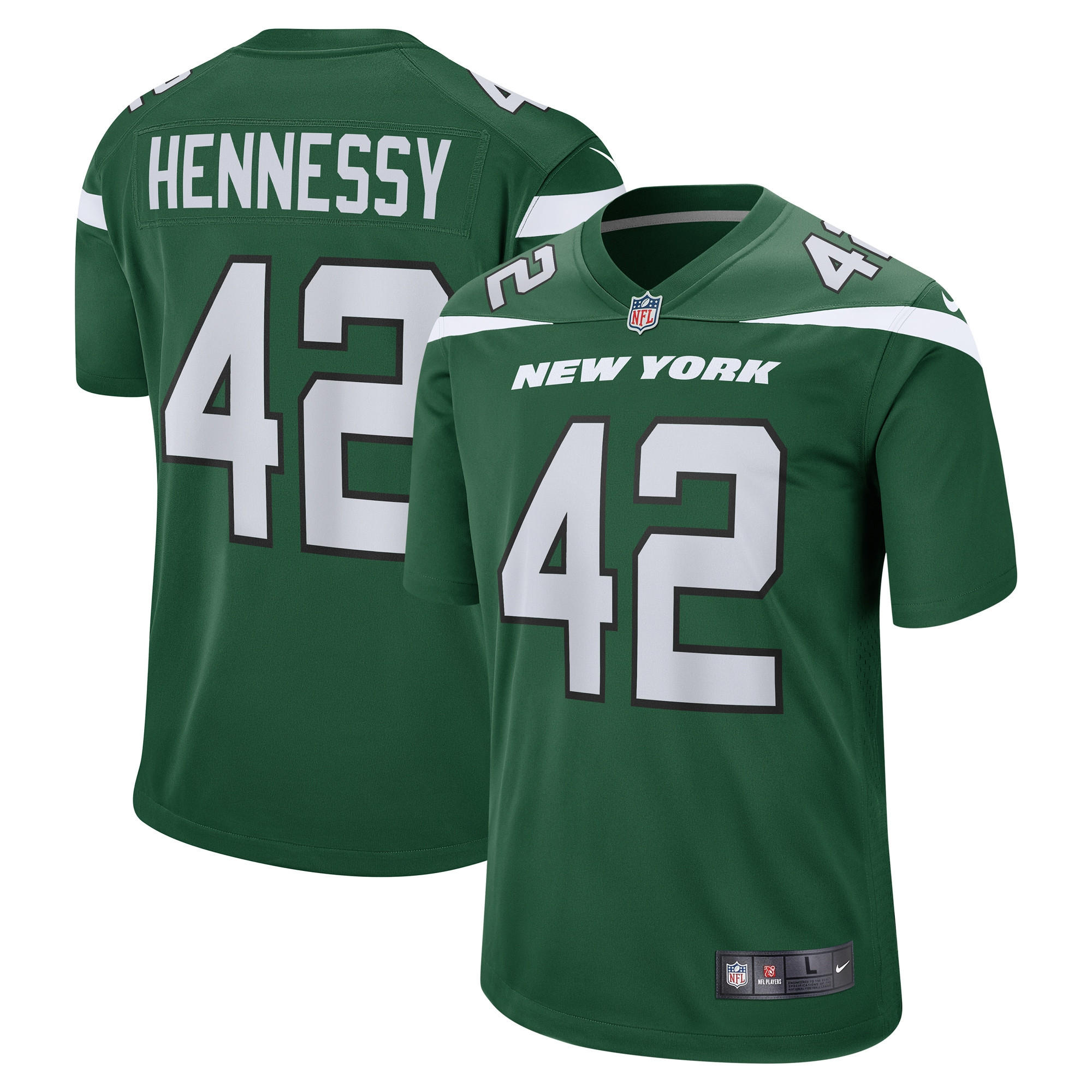 Thomas Hennessy New York Jets Game Jersey - Gotham Green Nfl