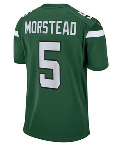 Thomas Morstead 5 New York Jets Game Player Jersey - Gotham Green
