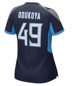 Thomas Odukoya Tennessee Titans Women's Game Player Jersey - Navy
