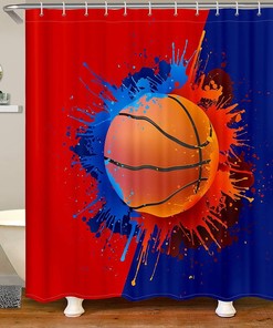 Tie Dye Basketball Shower Curtain - Add a Splash of Color to Your Bathroom Decor
