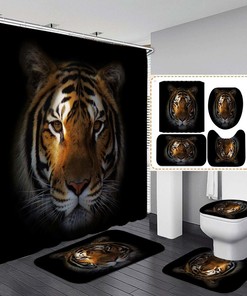 Tiger Animal Waterproof Shower Curtain for Bathroom Decor