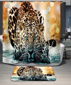 Tiger Digital Printing Shower Curtain Home Decor