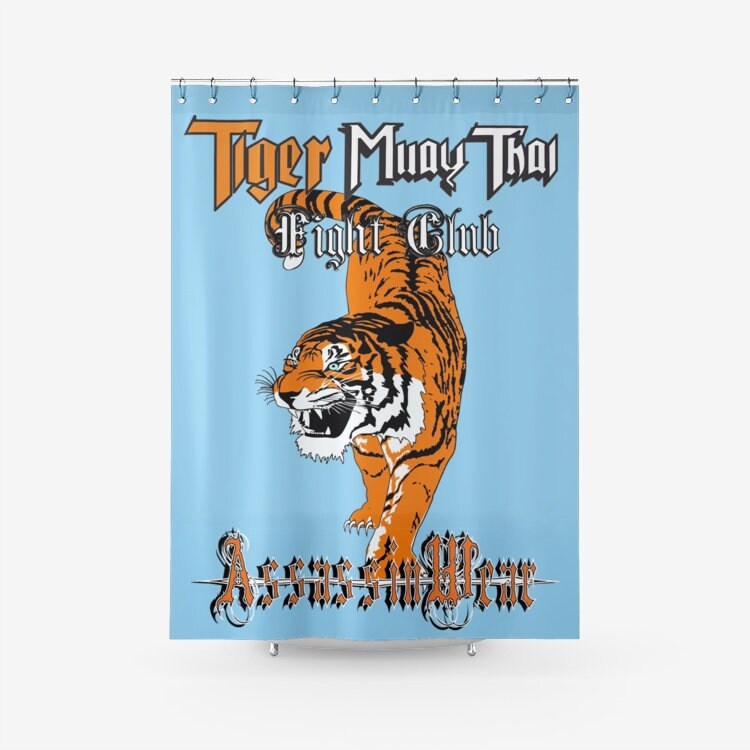 Tiger Muay Thai Shower Curtain - Assassin Wear Bathroom Decor