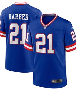 Tiki Barber 21 New York Giants Classic Retired Player Game Jersey - Royal