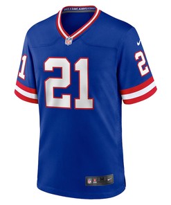 Tiki Barber 21 New York Giants Classic Retired Player Game Jersey - Royal
