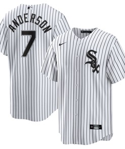 Tim Anderson Chicago White Sox Home Replica Player Jersey - White/black Mlb