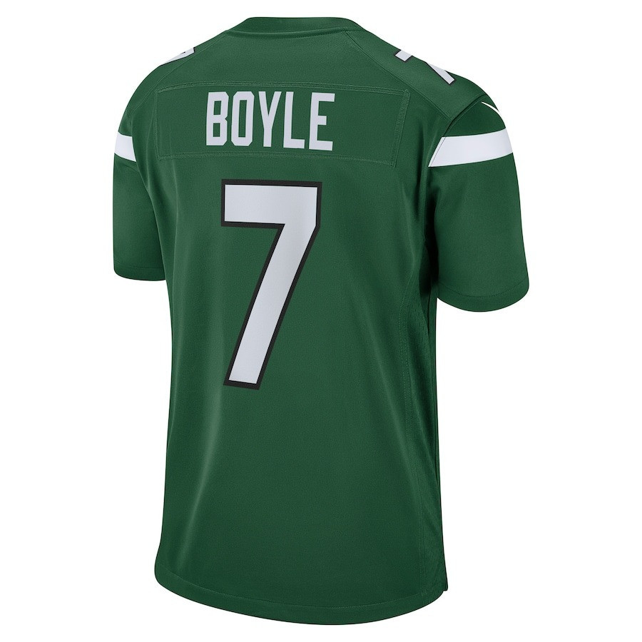 Tim Boyle 7 New York Jets Game Jersey - Gotham Green