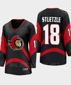 Tim Stuetzle 18 Ottawa Senators 2022 Special Edition 2.0 Women Breakaway Retro Jersey Black