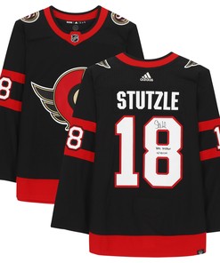 Tim Stutzle Ottawa Senators Autographed Black Jersey With Nhl Debut 1/15/21 Inscription