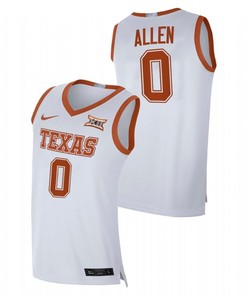 Timmy Allen 0 Texas Longhorns White 2023 Transfer Home Jersey