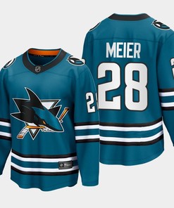 Timo Meier 28 San Jose Sharks 2022-23 Home The Evolve Teal Jersey