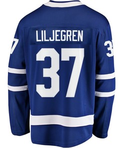 Timothy Liljegren 37 Toronto Maple Leafs Stanley Cup 2023 Playoffs Patch Home Breakaway Men Jersey - Blue