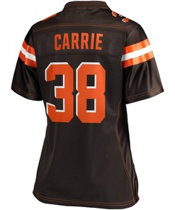Tj Carrie Cleveland Browns Nfl Pro Line Womens Team Color Player Jersey - Brown