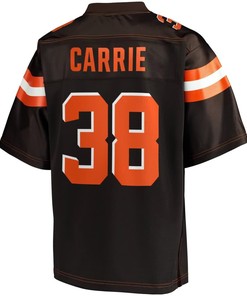 Tj Carrie Cleveland Browns Nfl Pro Line Youth Team Color Player Jersey - Brown