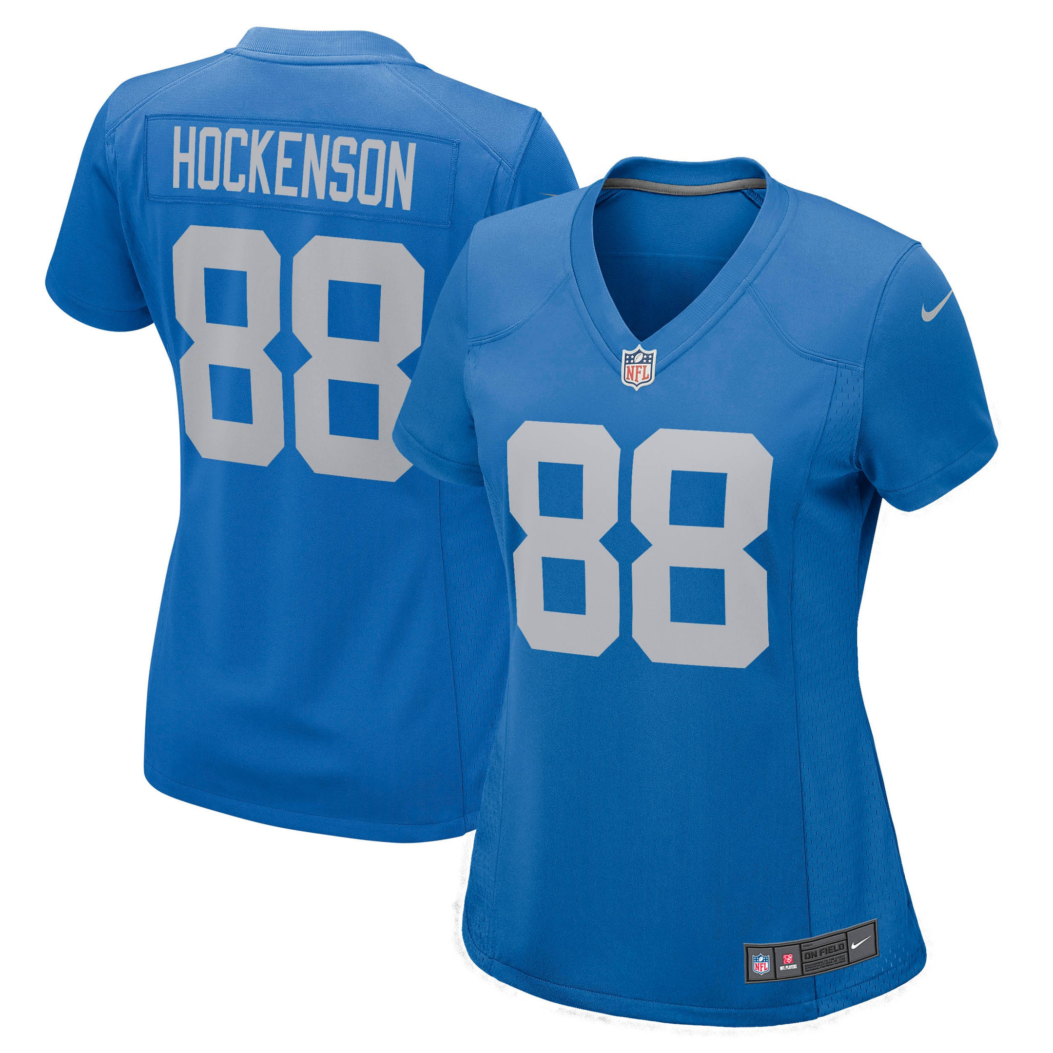 T.j. Hockenson Detroit Lions Womens Game Player Jersey - Blue Nfl