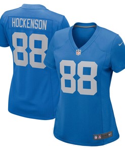 T.j. Hockenson Detroit Lions Womens Game Player Jersey - Blue Nfl