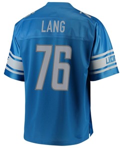 T.j. Lang Detroit Lions Nfl Pro Line Team Color Player Jersey - Blue
