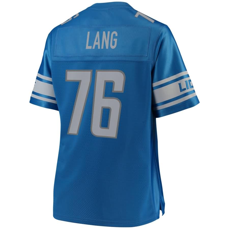 T.j. Lang Detroit Lions Nfl Pro Line Womens Team Color Player Jersey - Blue