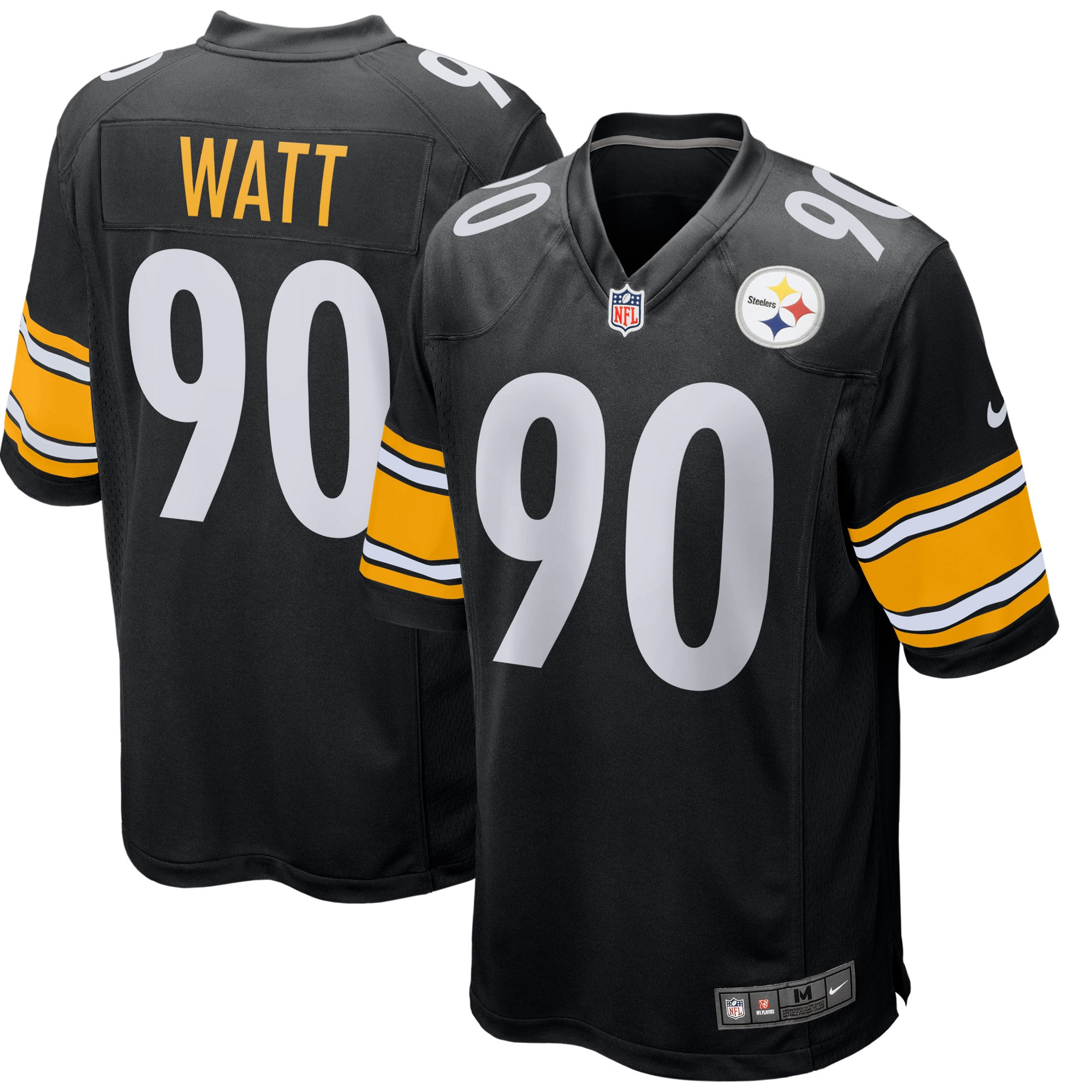 T.j. Watt Pittsburgh Steelers Game Player Jersey - Black Nfl