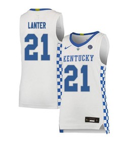 Tod Lanter 21 Kentucky Wildcats Basketball Elite Men Jersey - White
