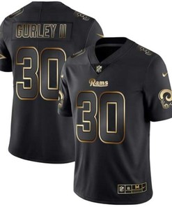 Todd Gurley Ii #30 Los Angeles Rams Nfl Explosion Legendary Gold Black Jersey
