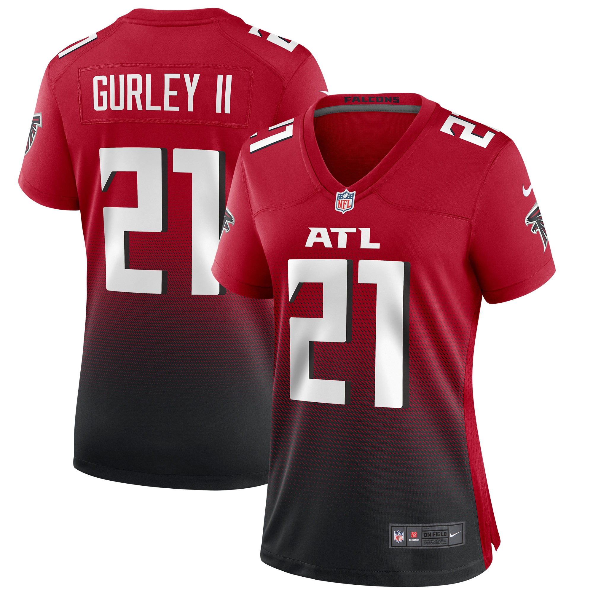 Todd Gurley Ii Atlanta Falcons Womens 2nd Alternate Game Jersey Red Nfl