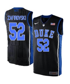 Todd Zafirovski 52 Duke Blue Devils Elite Basketball Men Jersey - Black Blue