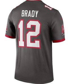 Tom Brady 12 Tampa Bay Buccaneers Alternate Legend Jersey - Pewter