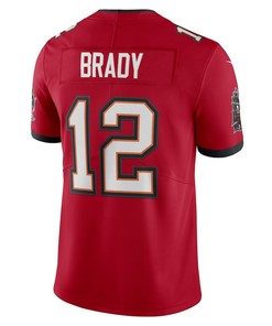 Tom Brady 12 Tampa Bay Buccaneers Captain Vapor Limited Jersey - Red