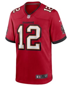 Tom Brady 12 Tampa Bay Buccaneers Game Player Jersey - Red