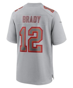 Tom Brady 12 Tampa Bay Buccaneers Men Atmosphere Fashion Game Jersey - Gray
