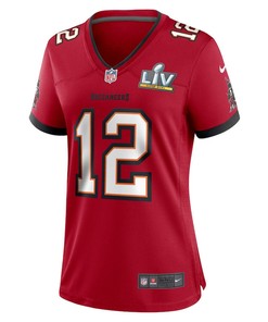 Tom Brady 12 Tampa Bay Buccaneers Women's Super Bowl LV Game Jersey - Red