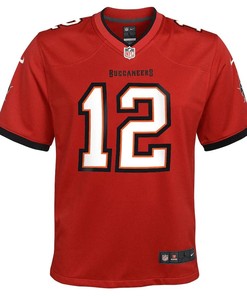 Tom Brady 12 Tampa Bay Buccaneers Youth Game Jersey - Red