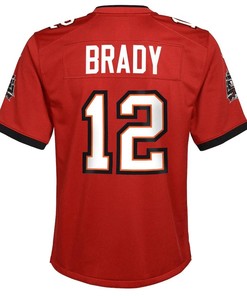 Tom Brady 12 Tampa Bay Buccaneers Youth Game Jersey - Red