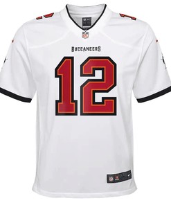 Tom Brady 12 Tampa Bay Buccaneers Youth Game Jersey - White