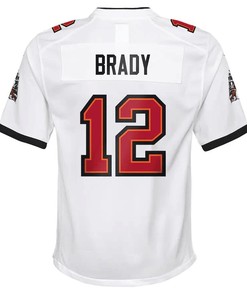 Tom Brady 12 Tampa Bay Buccaneers Youth Game Jersey - White