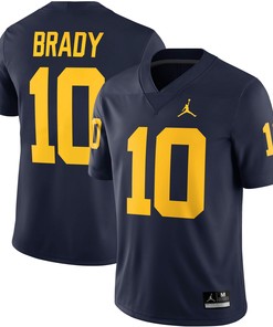 Tom Brady Michigan Wolverines Jordan Brand Alumni Player Game Jersey - Navy Ncaa