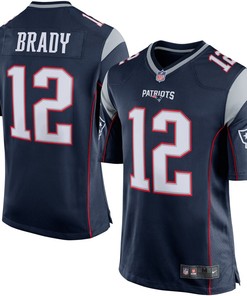 Tom Brady New England Patriots Nike Game Jersey - Navy Blue/silver