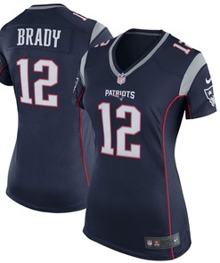 Tom Brady New England Patriots Nike Womens Game Jersey - Navy Blue