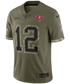 Tom Brady Tampa Bay Buccaneers 2022 Salute To Service Limited Jersey - Olive