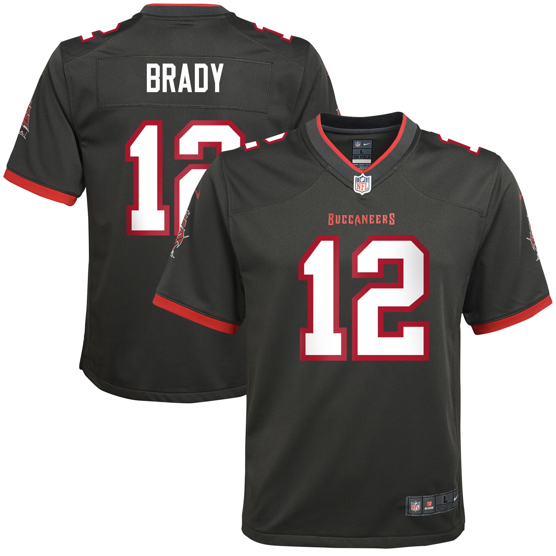 Tom Brady Tampa Bay Buccaneers Alternate Game Jersey Pewter Nfl