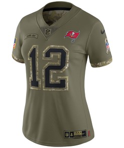 Tom Brady Tampa Bay Buccaneers Women's 2022 Salute To Service Limited Jersey - Olive