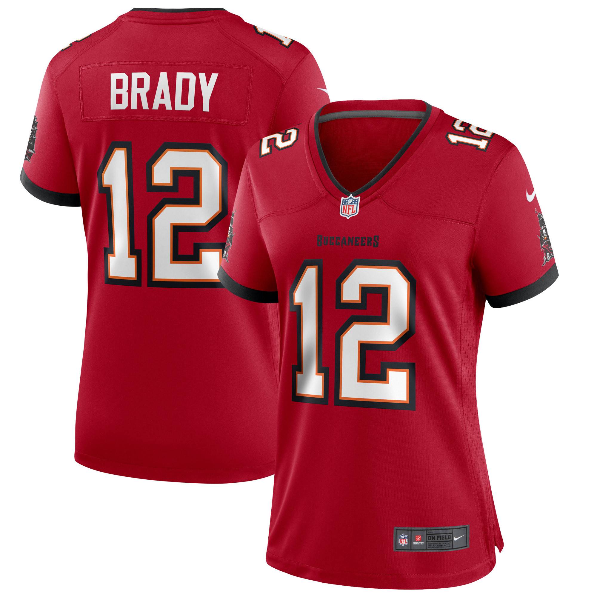 Tom Brady Tampa Bay Buccaneers Womens Game Jersey Red Nfl